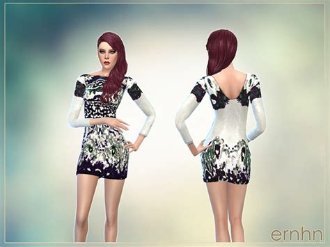 The Sims Resource Travellers Embellished Sequin Dress