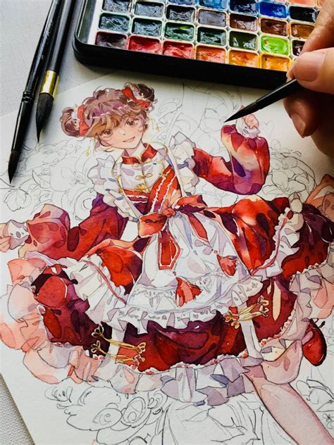 Fanart Manga Watercolor Colorful Art Cute Art