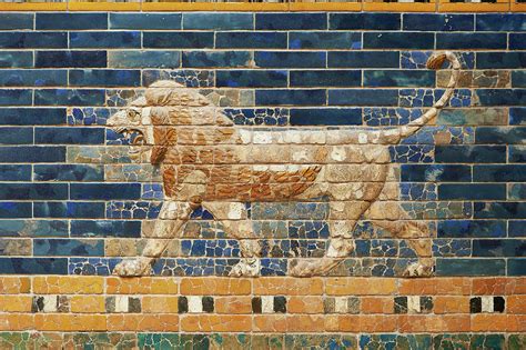 Coloured Glazed Brick Panels Of Lions 604 562 Bcbabylon Pergamon