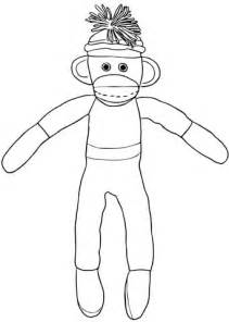 christmas sock monkey coloring page  printable coloring pages