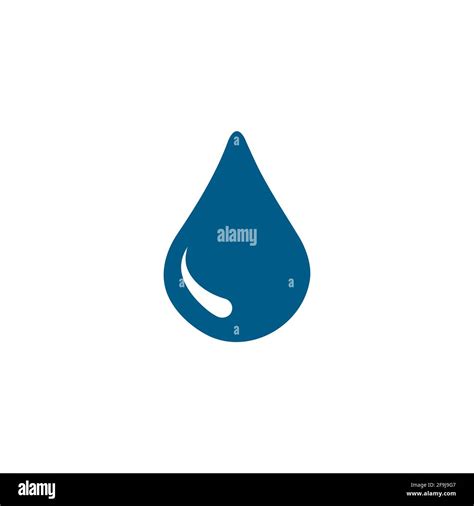 Water Drop Blue Icon On White Background Blue Flat Style Vector