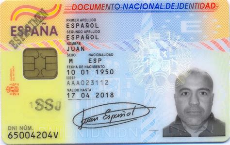 Documento Nacional De Identidad Spain Valid Documents