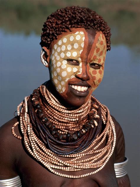 Karo Woman Ethiopia African Face Paint African People Tribal Face
