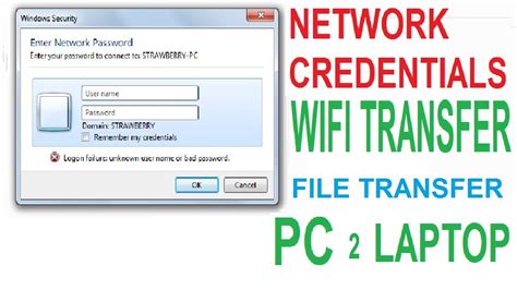 Network Password Credentials In Windows 10 8 1 7 File Transfer Via