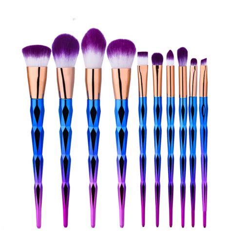 Buy Clearance 10pcs Makeup Brush Set Thread Rainbow