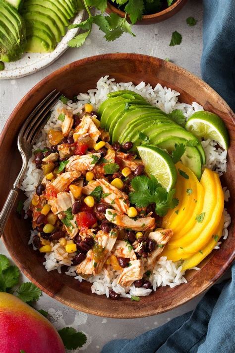 In small bowl, stir together ginger, half of the oil, the garlic, cumin, nutmeg and cayenne pepper. Slow Cooker Mango Salsa Chicken with Coconut Rice ...