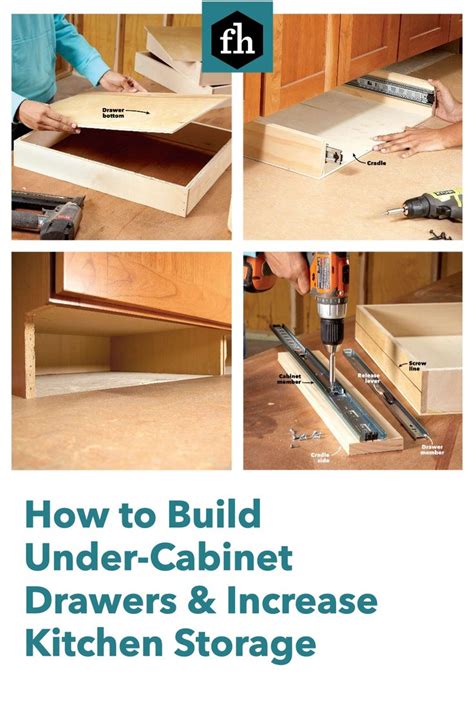 How To Build Under Cabinet Drawers And Increase Kitchen Storage In 2021