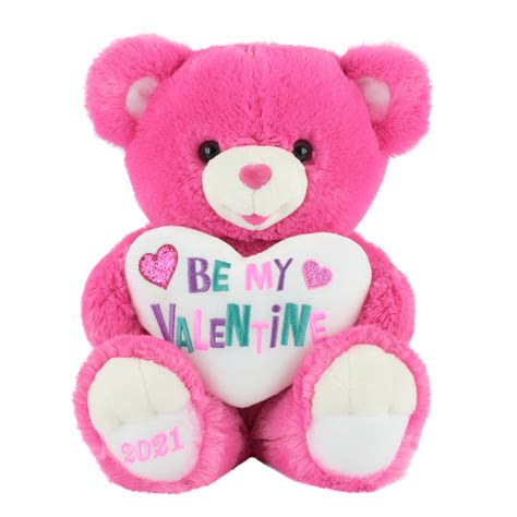 Way To Celebrate Valentines Day Large Sweetheart Teddy Bear 2021 Dark Pink Jamestees Store