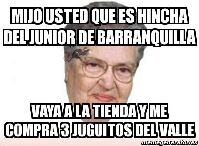 Los tiburones han conquistado 7 estrellas de colombia, es decir 7 ligas a lo largo de su historia. Meme Personalizado - mijo usted que es hincha del junior ...