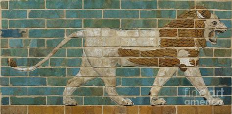 Lion Relief From The Processional Way In Babylon C605 562 Bc Glazed