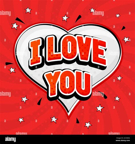 I Love You Red Text In Capitals On Red Background Stock Vector Image