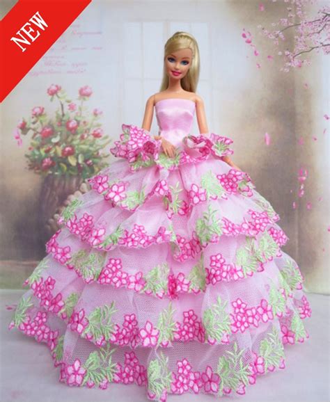 2014 New Arrival Fashion Pink Strawberry Princess Dress For Barbie Doll