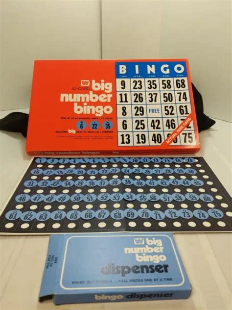 Vintage 1974 Whitman 4803 42 Card Big Number Bingo Game 100 Complete