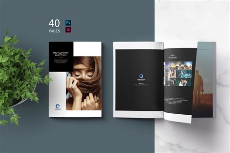Photography Portfolio Template in Brochure Templates on Yellow Images ...