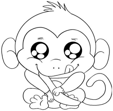 Get This Cartoon Monkey Coloring Pages Cute 20941