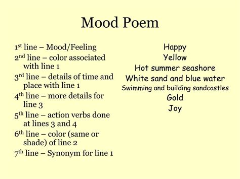 Ppt Mood Poem Powerpoint Presentation Free Download Id2586923