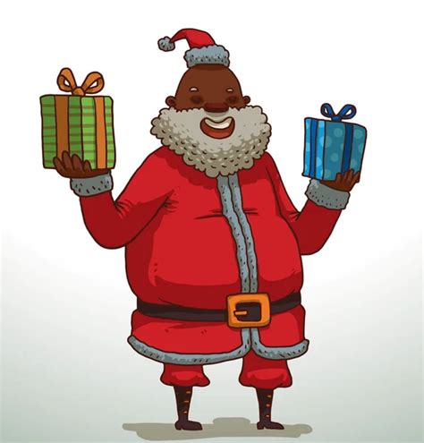 Black Santa Vector Art Stock Images Depositphotos