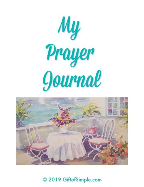 Simple Prayer Journal Cover Page Ideas T Of Simple