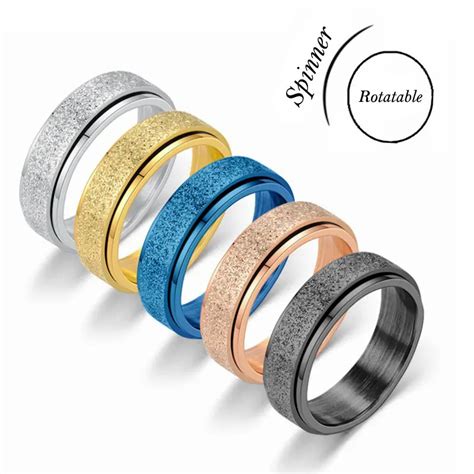 Rotate Freely Spinning Stainless Steel Anxiety Rings For Women Spinner