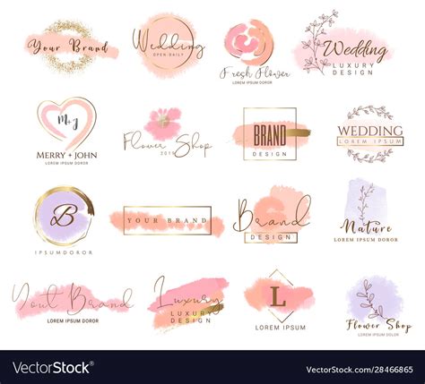 Logo Watercolor Background Banner Royalty Free Vector Image