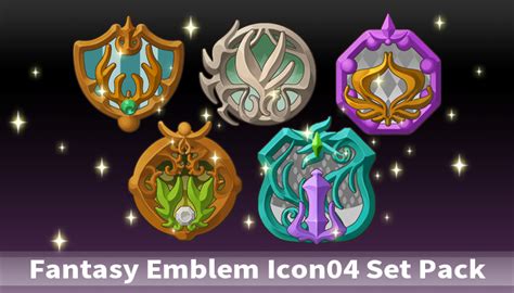 Fantasy Emblem Icon04 Set Pack Gamedev Market
