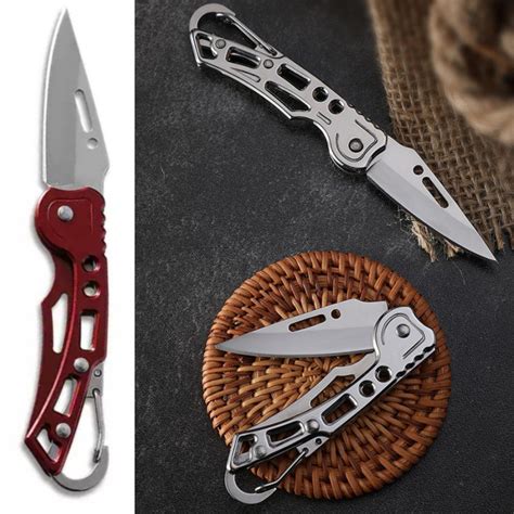 Mini Folding Keychain Pocket Knife Camping Fishing Utility Etsy