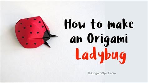 How To Make An Origami Ladybug Youtube