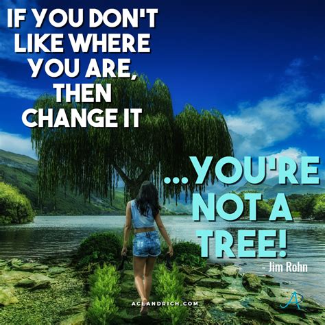 I'm planting a tree to teach me to gather strength from my deepest roots. If you don't like where you are then change it...You're Not A Tree! Click to Read Full Post # ...