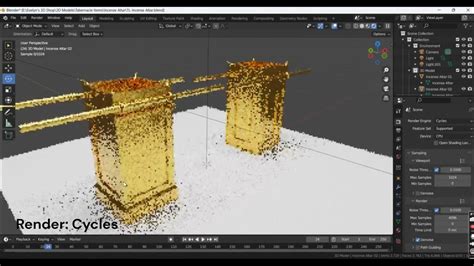 Incense Altar 3d Model Blender Showcase Youtube