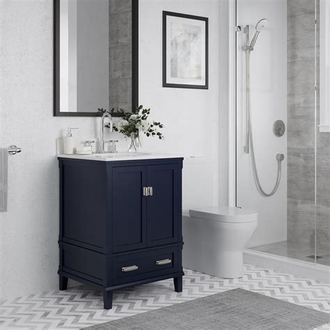Dhp Otum 24 Inch Bathroom Vanity With Sink Navy Blue