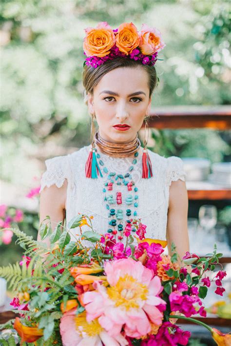 Frida Kahlo Wedding Inspiration Colorful Wedding 100
