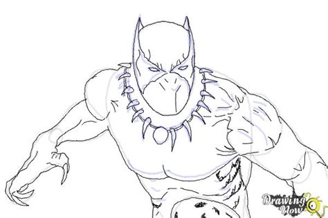 How To Draw Black Panther From Marvel Drawingnow