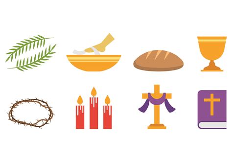 Set Of Lent Icons 157975 Vector Art At Vecteezy