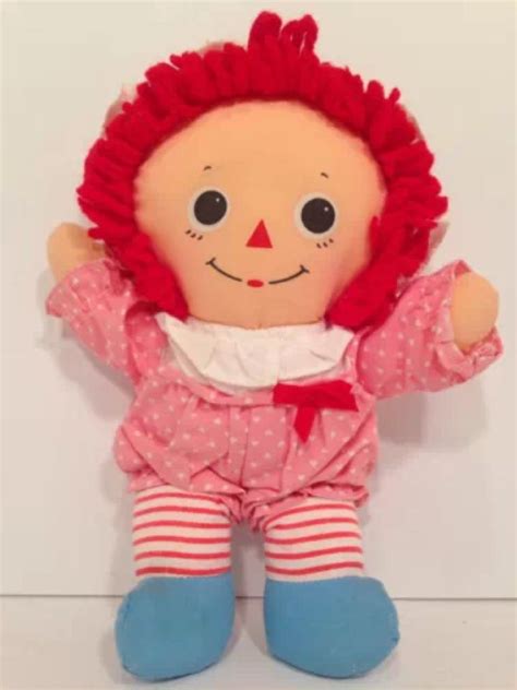 Baby Raggedy Ann Doll 1989 Plush Small Flat 95 Inch Playskool 09