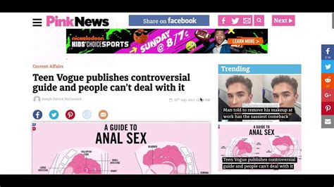 Anal Sex Now Taught To Teens In Teen Vogue Magazine Youtube