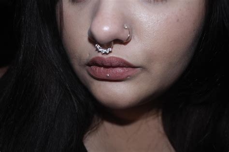 Two Nose Piercings And Septum Dare To Be Different With This Piercing