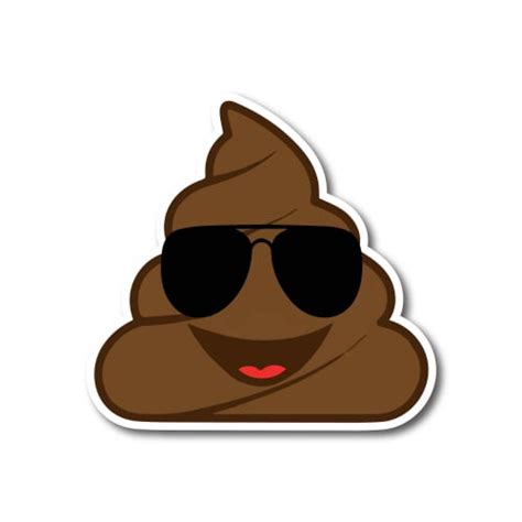 Poop Emoji With Sunglasses Magnet