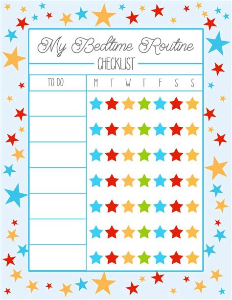 Bedtime Routine Charts Free Printables Bedtime Routine