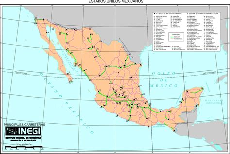 Mapa De Carreteras De México Tamaño Completo