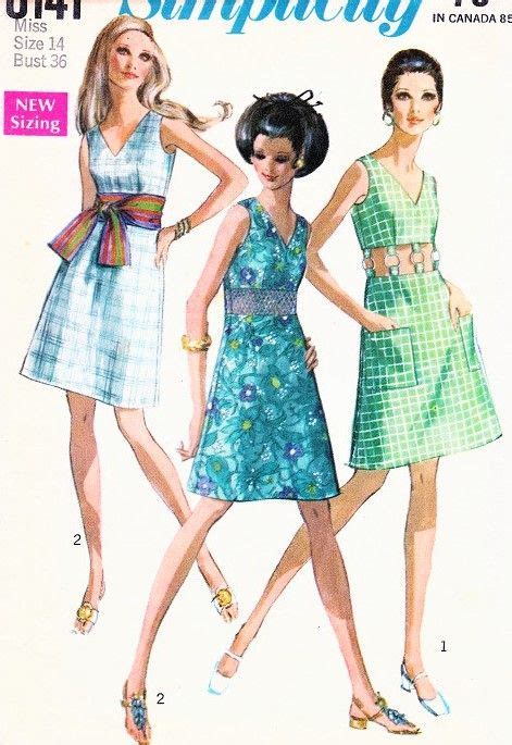 60s Evening Cocktail Party Sun Dress Pattern Simplicity 8141 Three Versions 2 Bare Midriff Disco