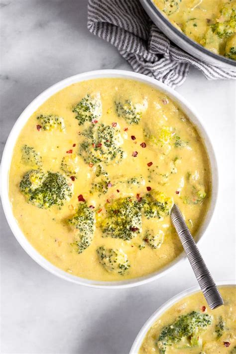 25 Minute Easy Vegan Broccoli Cheese Soup Eat The Gains