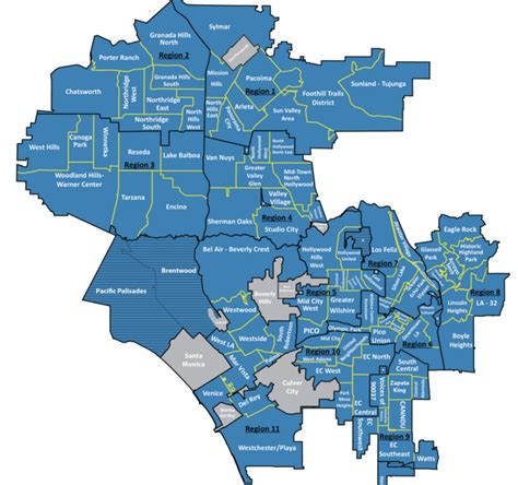 Los Angeles Neighborhood Council Map South Carolina Map