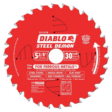 Diablo Circular Saw Blade Ferrous Metals Steel Materials Cut 5 38