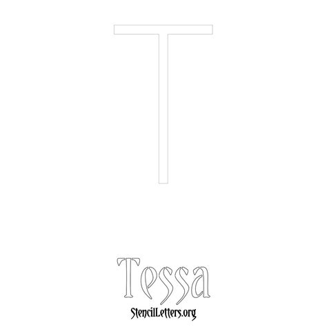 Tessa Free Printable Name Stencils With 6 Unique Typography Styles And