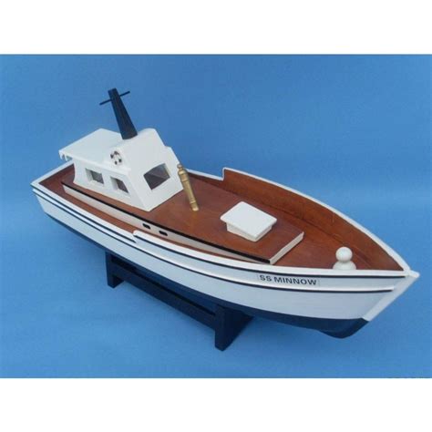 Wooden Gilligans Island Minnow Model Boat 14