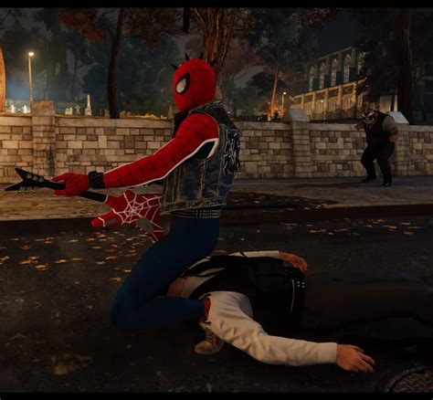Just Your Friendly Neighborhood Spiderman Sitting On A Guy S Face While Playing The Guitar And