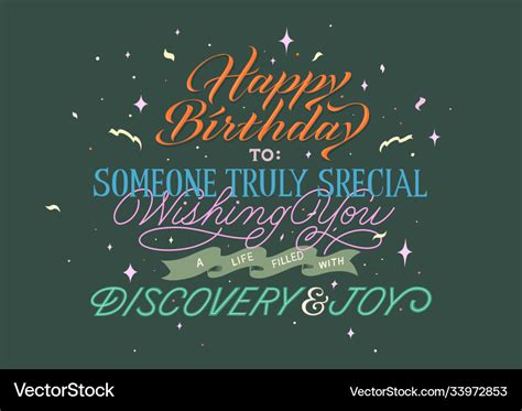 happy birthday greeting card for someone special vector image