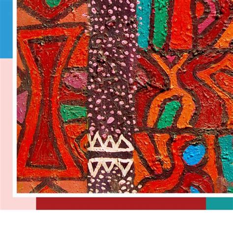 Bold Red African Abstract Art Print Afrimod