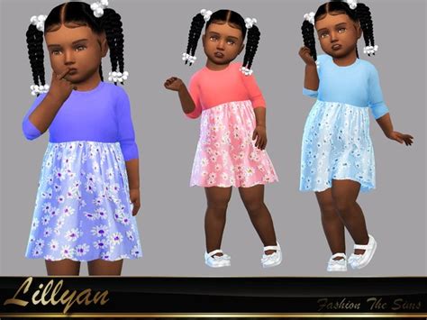 Dress Alice Sims 4 Dresses Sims 4 Clothing Sims 4 Toddler
