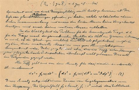 Albert Einsteins Handwritten Manuscript Offered At Rr Auction
